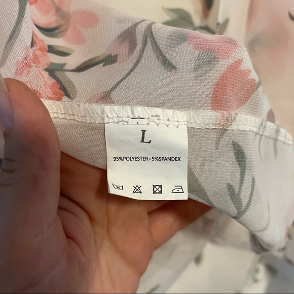 Floral Open Robe Coverup Top - Picture 12 of 13